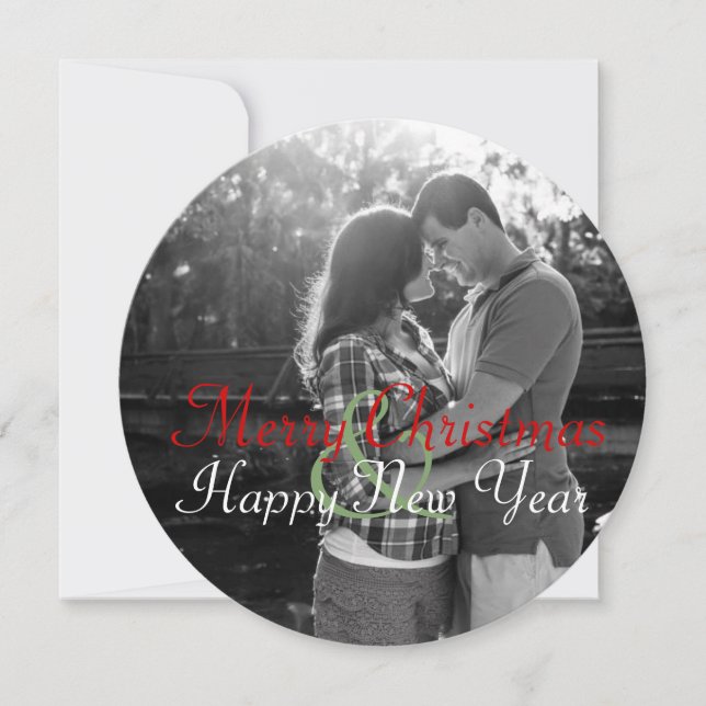 Carte de voeux Circle Photo Holiday (Devant)