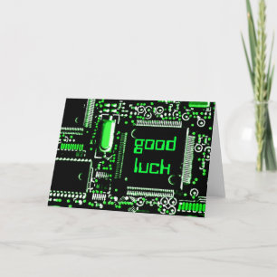 Carte de voeux Circuit Green 2 'Good Luck'
