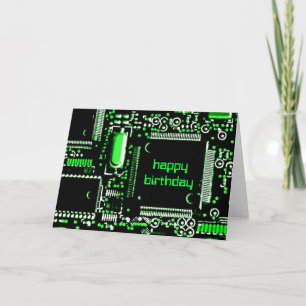 Carte de voeux Circuit Green 2 'Happy Birthday'