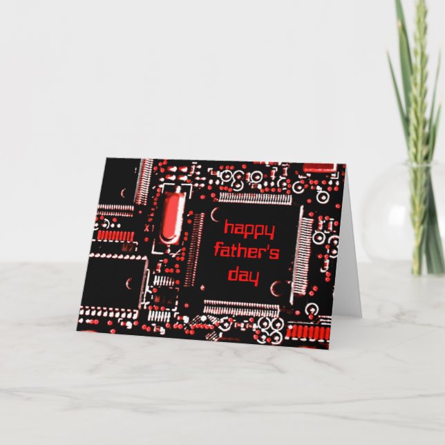 Carte de voeux Circuit Red 2 "Fête des pères" (Devant)