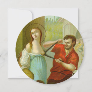 Carte de voeux circulaire St Agatha (M3) de 5,25 p
