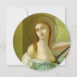 Carte de voeux circulaire St Agatha (M3) de 5,25 p