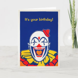 Carte de voeux Circus Clown personnalisable
