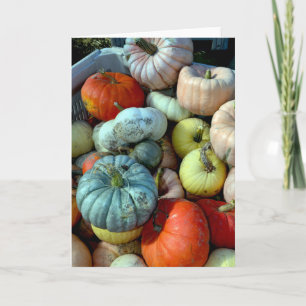 Carte de voeux citrouille colorée