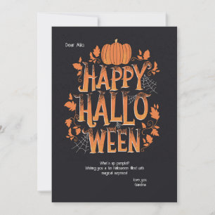 Carte de voeux Citrouille Halloween
