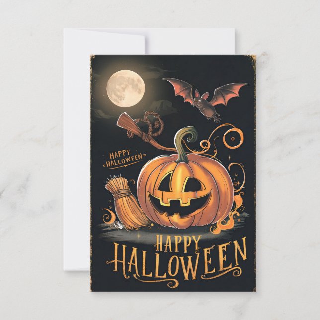 Carte de voeux classique Halloween #2 (Devant)