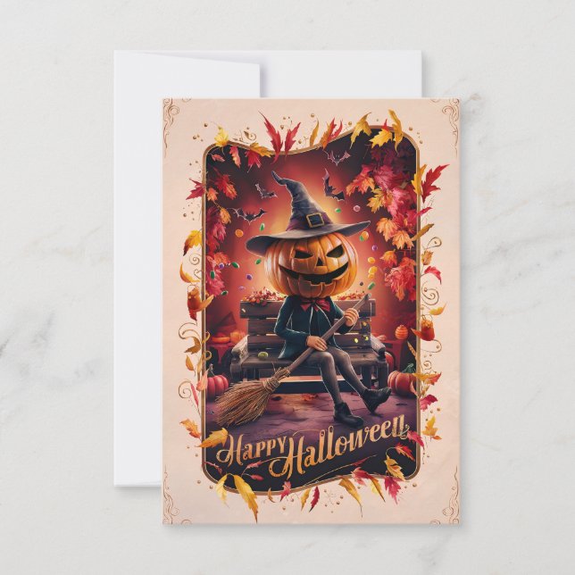 Carte de voeux classique Halloween #4 (Devant)
