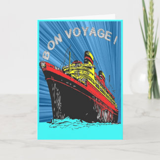 Carte de voeux classique Retro Bon Voyage