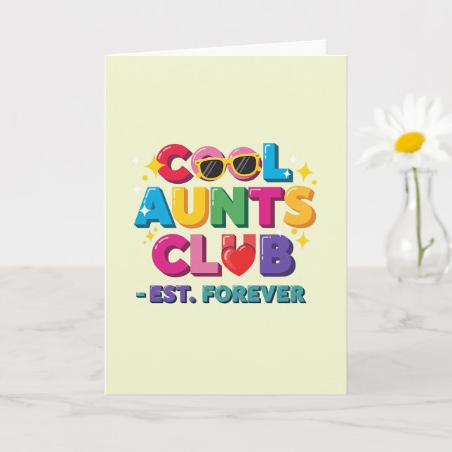 Carte de vœux Club des Tantes Cool (Petite plante)