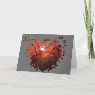 Carte De Voeux Coeur D'Amour En Pleine Croissance 