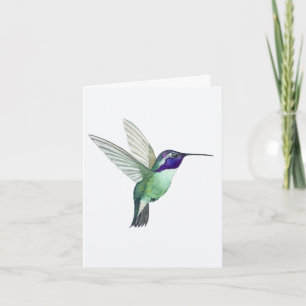 Carte de voeux Colibri