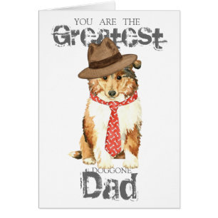 Carte de voeux Collie Papa