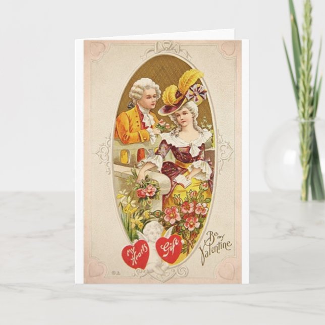 Carte de voeux coloniale de Saint-Valentin (Devant)