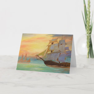 Carte de voeux Colorful Seascape