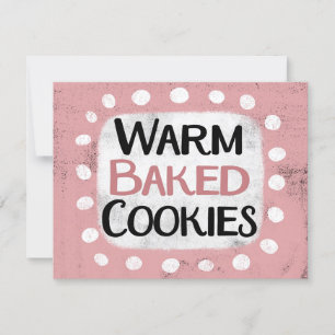 Carte de voeux Cookies chauds au four