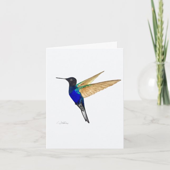 Carte de voeux Coronet Hummingbird (Devant)
