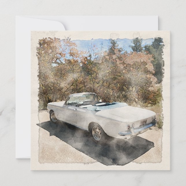 Carte de voeux corvair convertible 1964 (Devant)