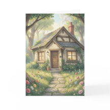 Carte de vœux Cottage Bois de Contes – Cosy