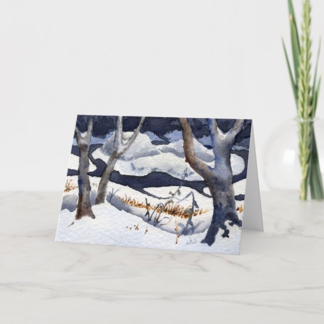 Carte de voeux Country Road "Snow on Elk River" (Devant)