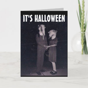 CARTE DE VOEUX COUPLE ROMANTIQUE DRÔLE HALLOWEEN