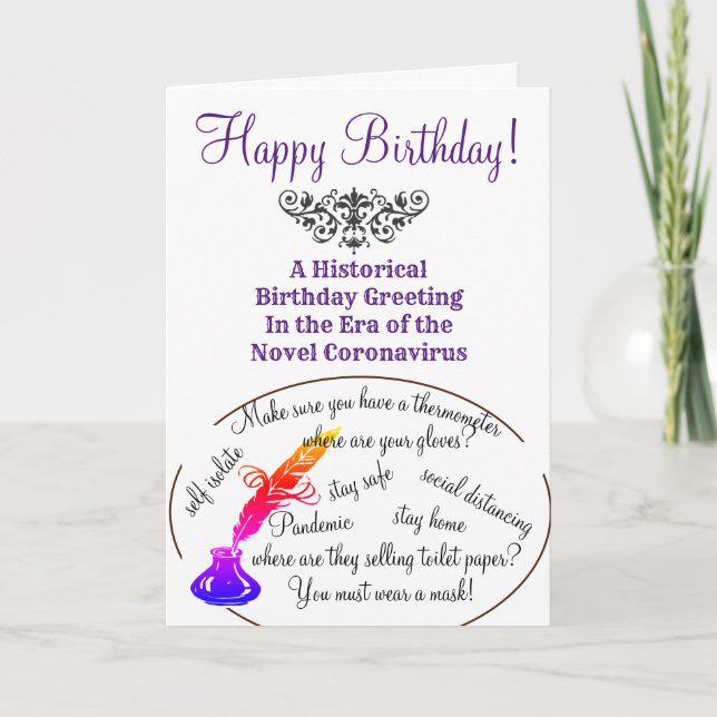 Carte de voeux Covid-19 Time Capsule (Devant)