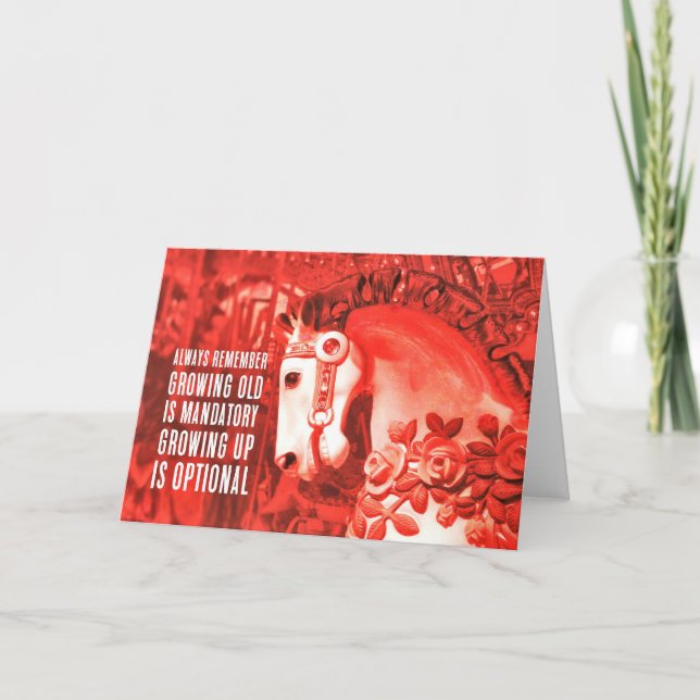 Carte de voeux CRIMSON CAROUSEL (Devant)