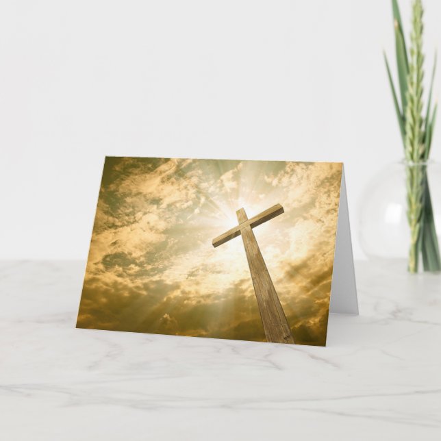 Carte de voeux croisée religieuse (Devant)