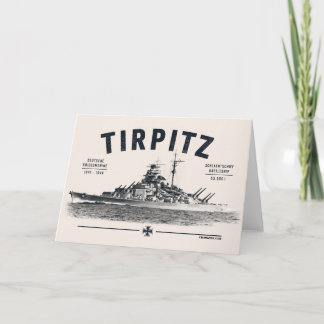 Carte de vœux Cuirassé Tirpitz