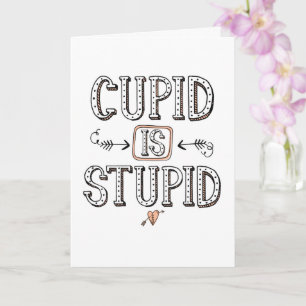 Carte de vœux Cupidon est stupide