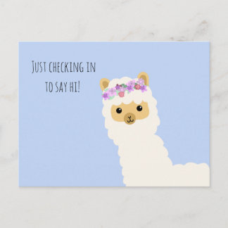 Carte de voeux Cute Llama
