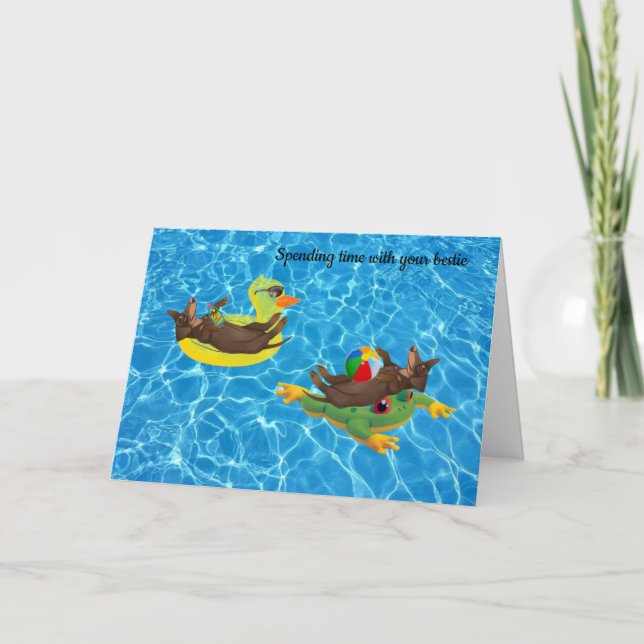 Carte de voeux Dachshund Best Friend (Devant)