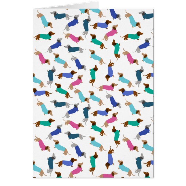 Carte de voeux Dachshund Occasion (Devant)