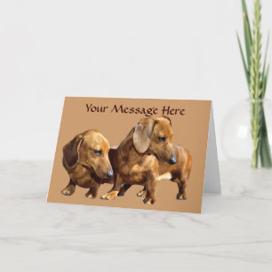 Carte de voeux Dachshund Smoothies