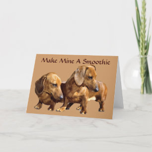 Carte de voeux Dachshund Smoothies