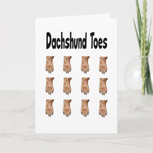 Carte de voeux Dachshund Toes (Devant)