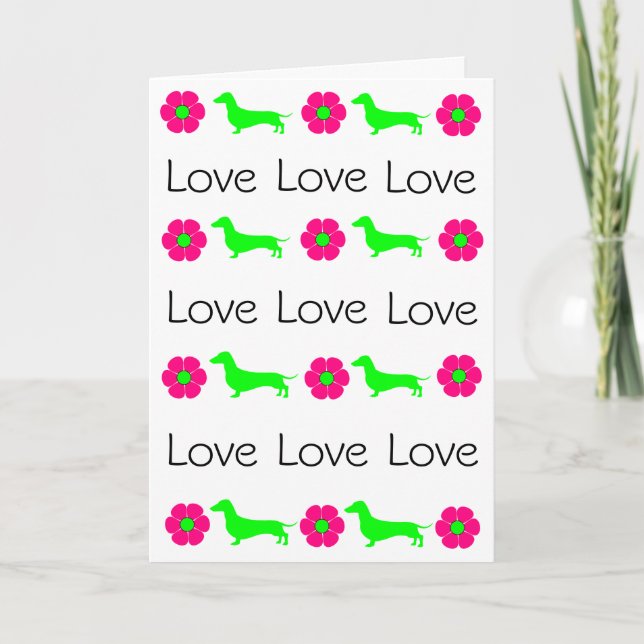 Carte de voeux Dachshund Toute occasion (Devant)