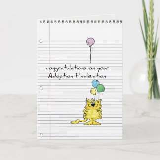 carte de voeux d'adoption