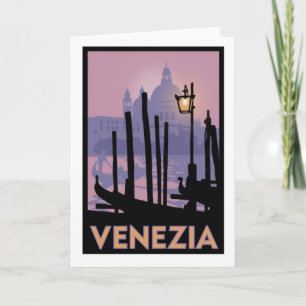Carte de voeux d'affiche de Venise
