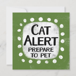 Carte de voeux d'alerte de chat