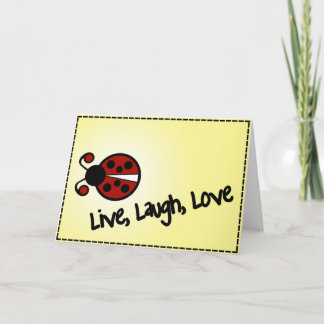 Carte de voeux d'amitié | Vivre, rire Amour