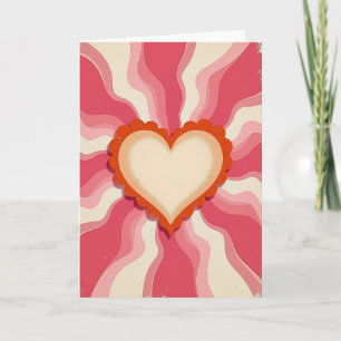 Carte de vœux d'amour Groovy