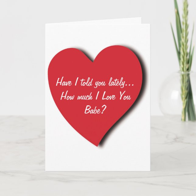 Carte de voeux d'amour - Je vous l'ai dit dernière (Devant)
