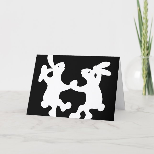 Carte de vœux Dancing Rabbits (Devant)