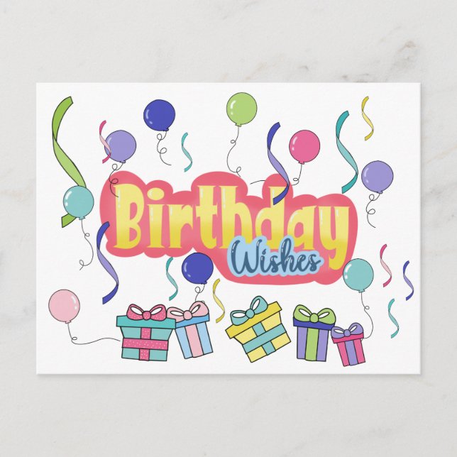 Carte de vœux d'anniversaire (Devant)