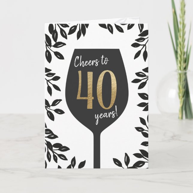 Carte de voeux d'anniversaire à 40 ans! (Devant)