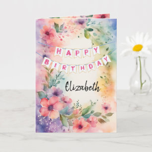 Carte de voeux d'anniversaire à thème chrétien pli