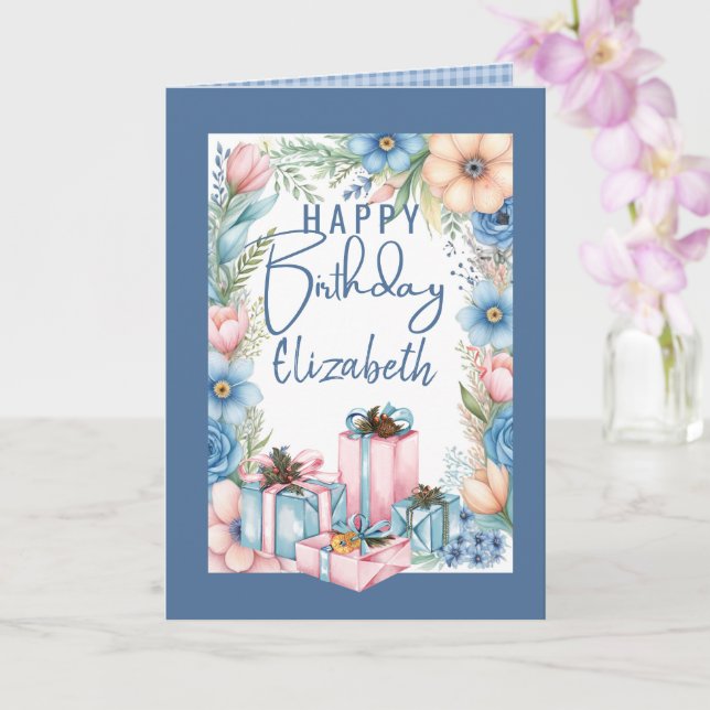 Carte de voeux d'anniversaire à thème chrétien pli (Orchidée)