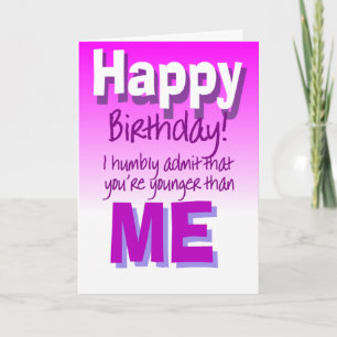 Carte de voeux d'anniversaire amusant et sarcastiq