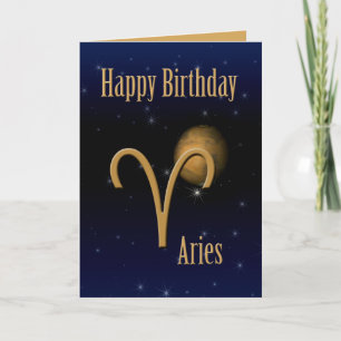 Carte de voeux d'anniversaire Aries Mars