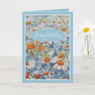 Carte de vœux d'anniversaire aux fleurs magnifique